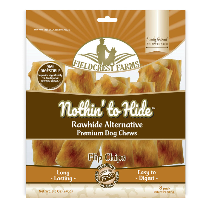 Fieldcrest Farms Nothin' To Hide Flip Chips Dog Treat Peanut Butter 8.5 oz 8 pk