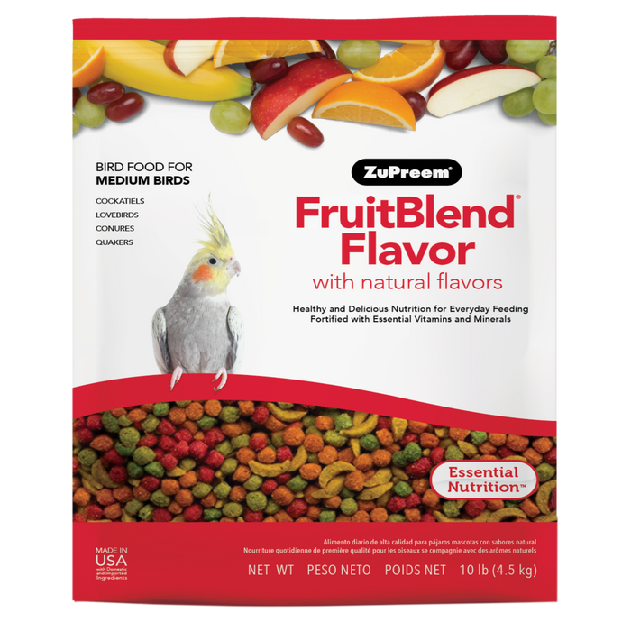ZuPreem FruitBlend Bird Food Medium Birds 10 lb