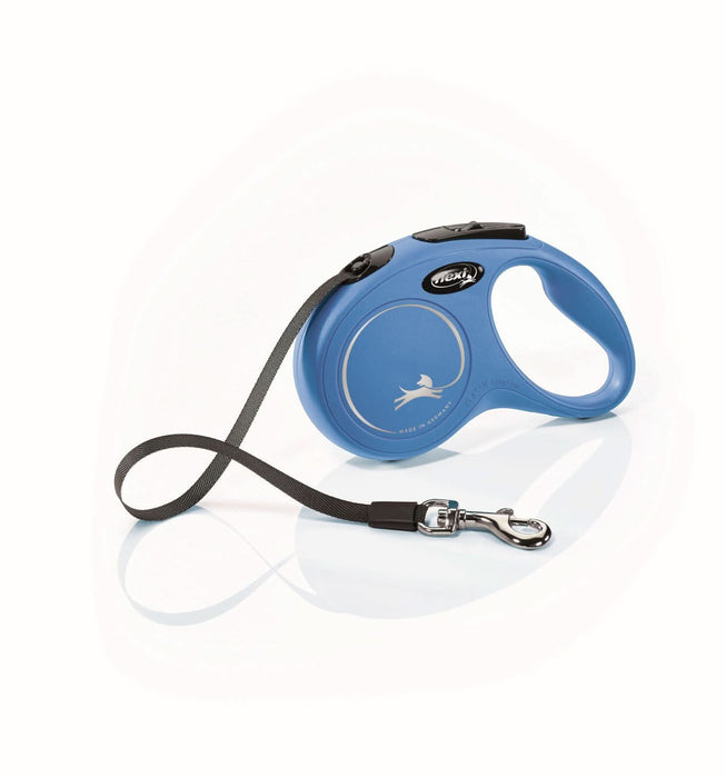 Flexi Classic Nylon Cord Dog Leash Blue 16ft SM up to 33lb