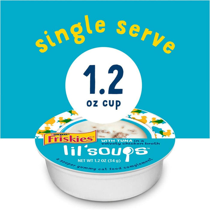 Friskies Natural Grain-Free Lil' Soups With Tuna In Chicken Broth Cat Food Compliment - 00050000171958