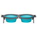 Loving Pets Blue Bella Roma Travel Double Diner Bowl - 842982079915