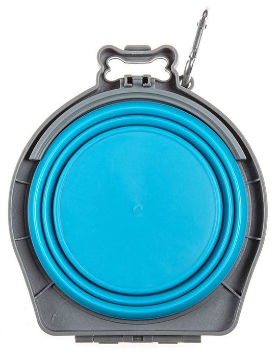 Loving Pets Blue Bella Roma Travel Double Diner Bowl - 842982079915