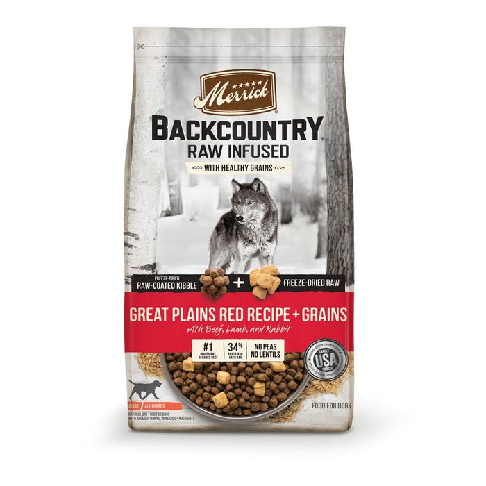Merrick Backcountry Raw Infused Great Plains Red Recipe With Healthy Grains Freeze Dried Dog Food - 022808205043