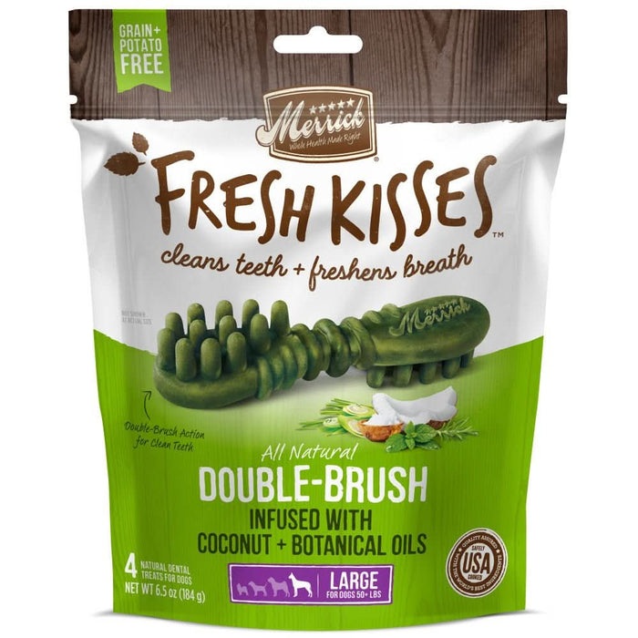 Merrick Fresh Kisses Dog Dental Treats Coconut Plus Botanical Oils Recipe Dog Treats for Large Breeds - 022808660231