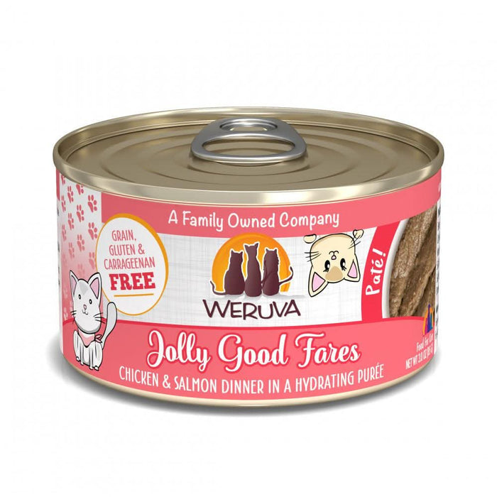 Weruva Classic Cat Pate Jolly Good Fares with Chicken & Salmon Canned Cat Food - 813778018449